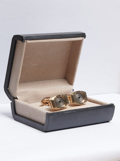 Golden Contrast Designer Cufflink (CUFFLINK-669)