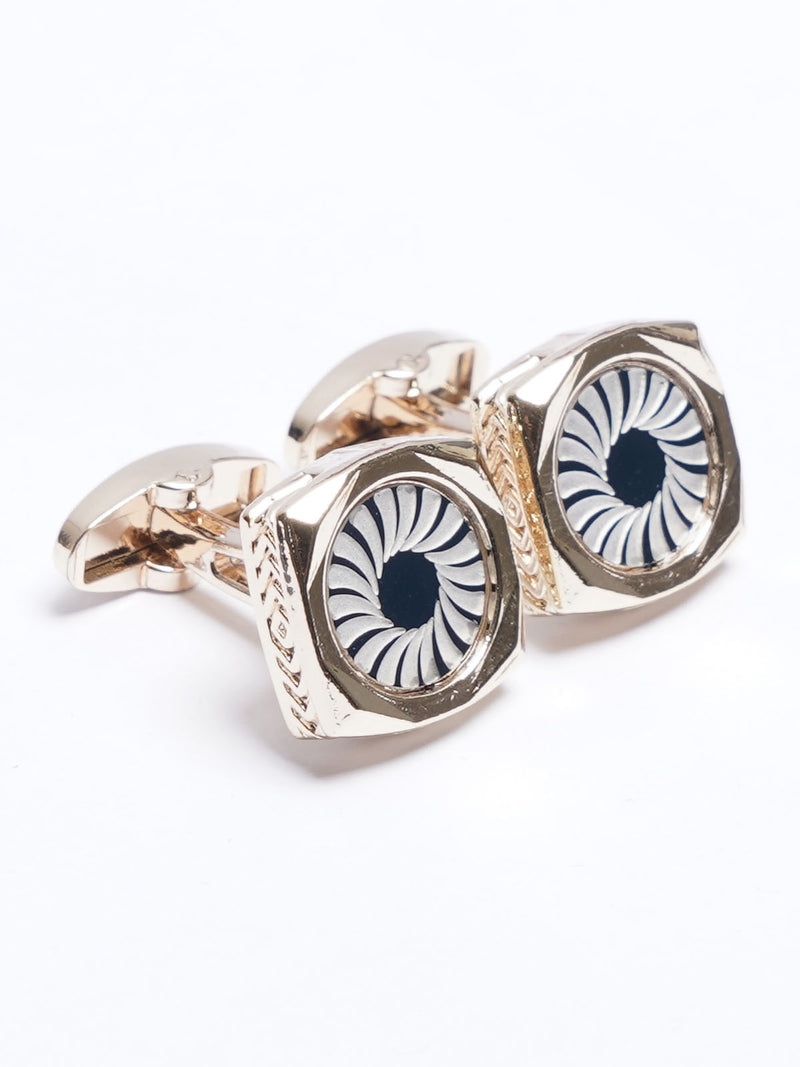 Golden Contrast Designer Cufflink (CUFFLINK-670)