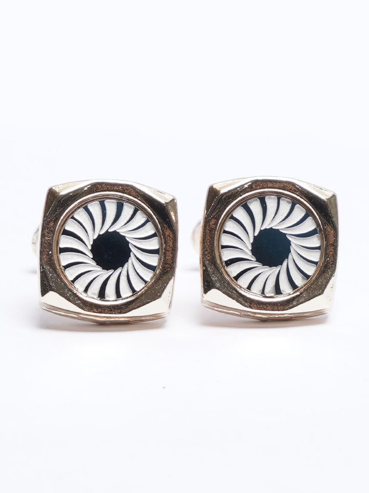 Golden Contrast Designer Cufflink (CUFFLINK-670)