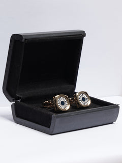 Golden Contrast Designer Cufflink (CUFFLINK-670)