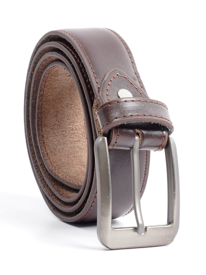 Brown Plain Leather Belt  (BELT-671)