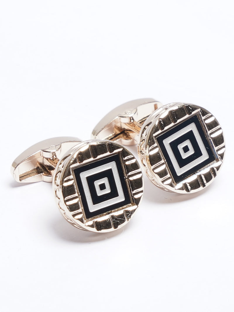 Golden Contrast Designer Cufflink (CUFFLINK-671)