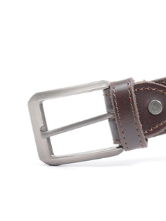 Brown Plain Leather Belt  (BELT-671)