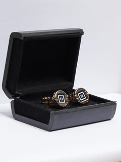 Golden Contrast Designer Cufflink (CUFFLINK-671)