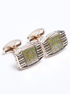 Golden Contrast Designer Cufflink (CUFFLINK-672)