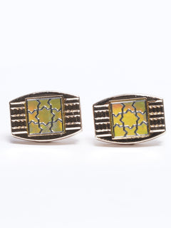 Golden Contrast Designer Cufflink (CUFFLINK-672)