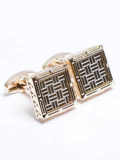 Golden Contrast Designer Cufflink (CUFFLINK-673)