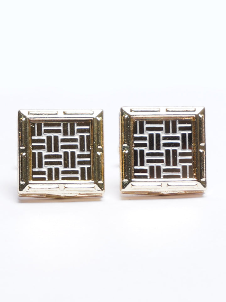 Golden Contrast Designer Cufflink (CUFFLINK-673)