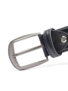 Black Plain Leather Belt  (BELT-673)
