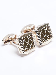 Golden Contrast Designer Cufflink (CUFFLINK-674)