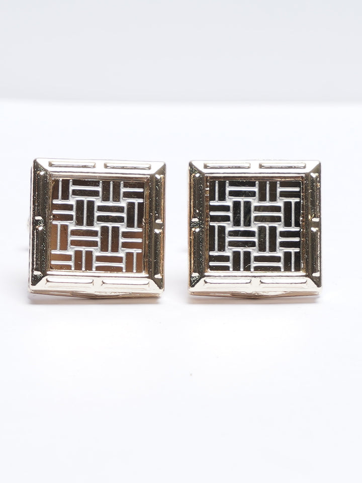 Golden Contrast Designer Cufflink (CUFFLINK-675)