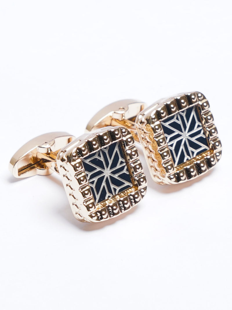 Gold Contrast Designer Cufflink (CUFFLINK-678)