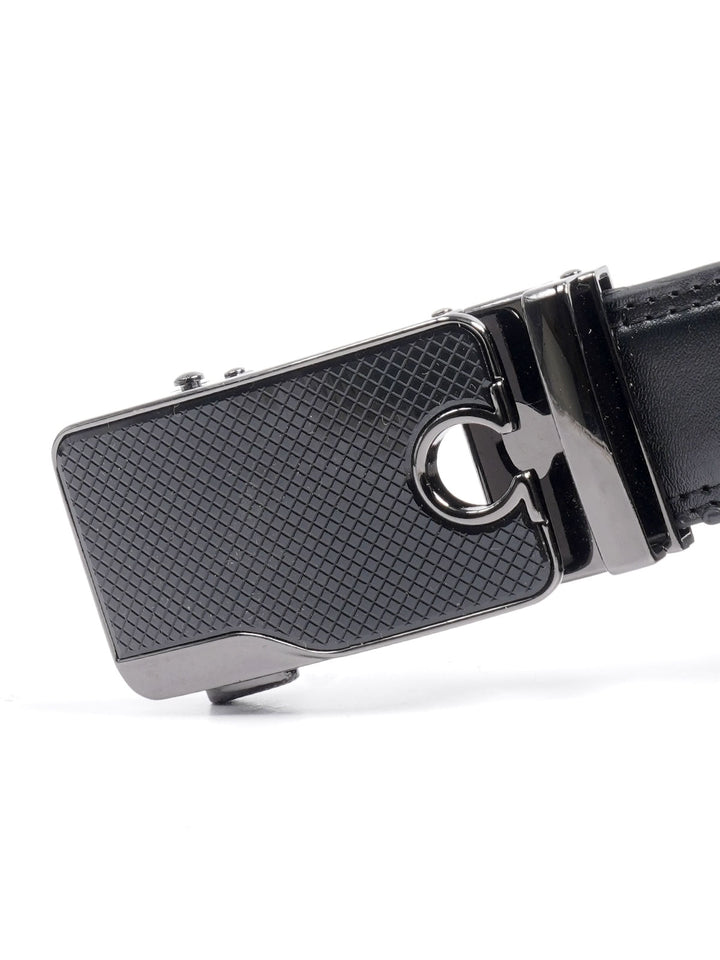 Black Plain Leather Belt  (BELT-678)