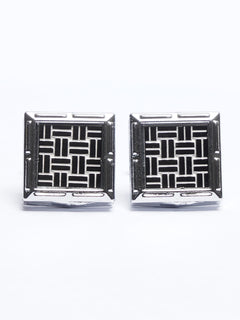 Silver Contrast Designer Cufflink (CUFFLINK-685)