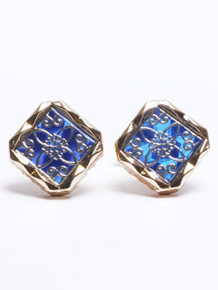 Golden Square Contrast Designer Cufflink (CUFFLINK-688)