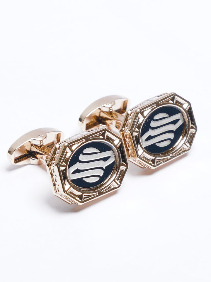 Silver Contrast Designer Cufflink (CUFFLINK-689)