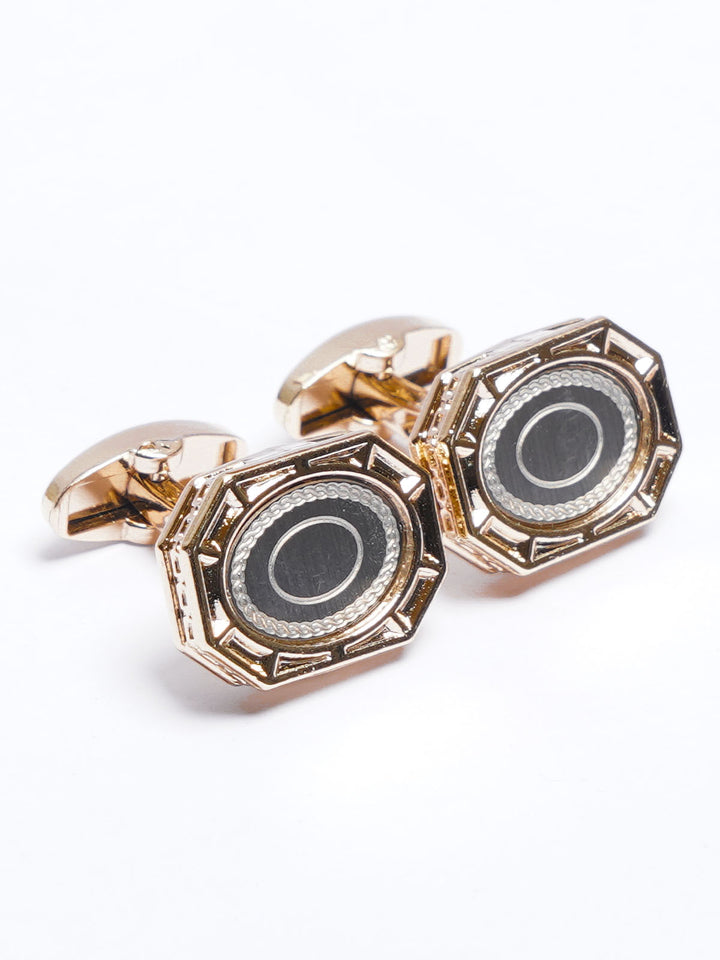 Gold Contrast Designer Cufflink (CUFFLINK-690)