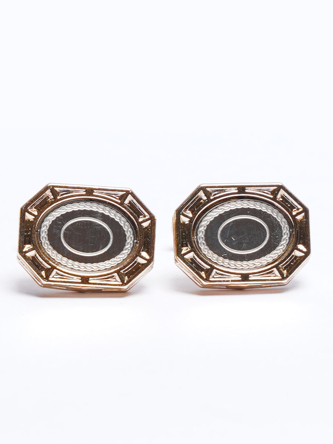 Gold Contrast Designer Cufflink (CUFFLINK-690)