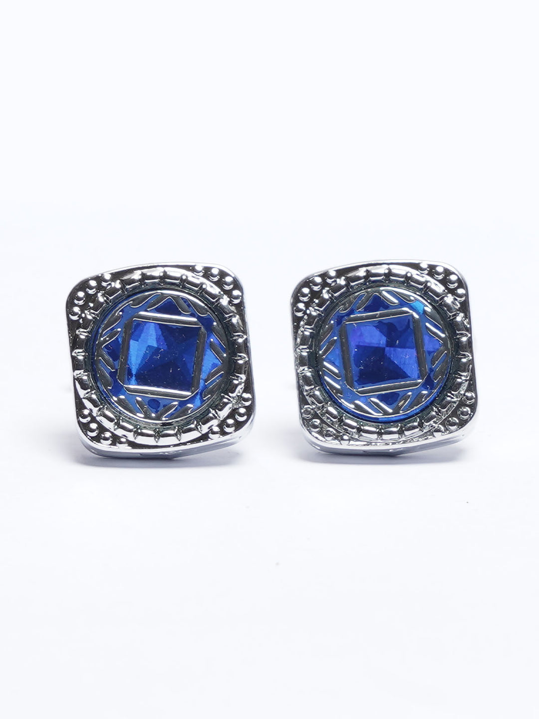 Silver Contrast Designer Cufflink (CUFFLINK-694)