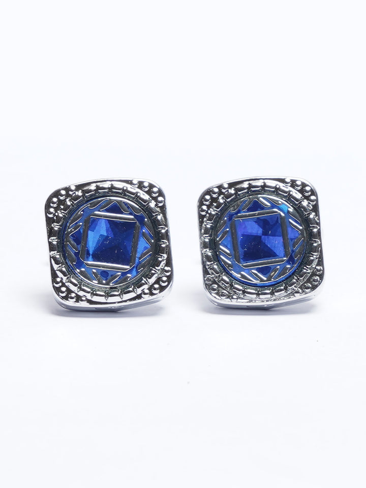 Silver Contrast Designer Cufflink (CUFFLINK-694)