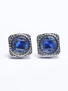 Silver Contrast Designer Cufflink (CUFFLINK-694)