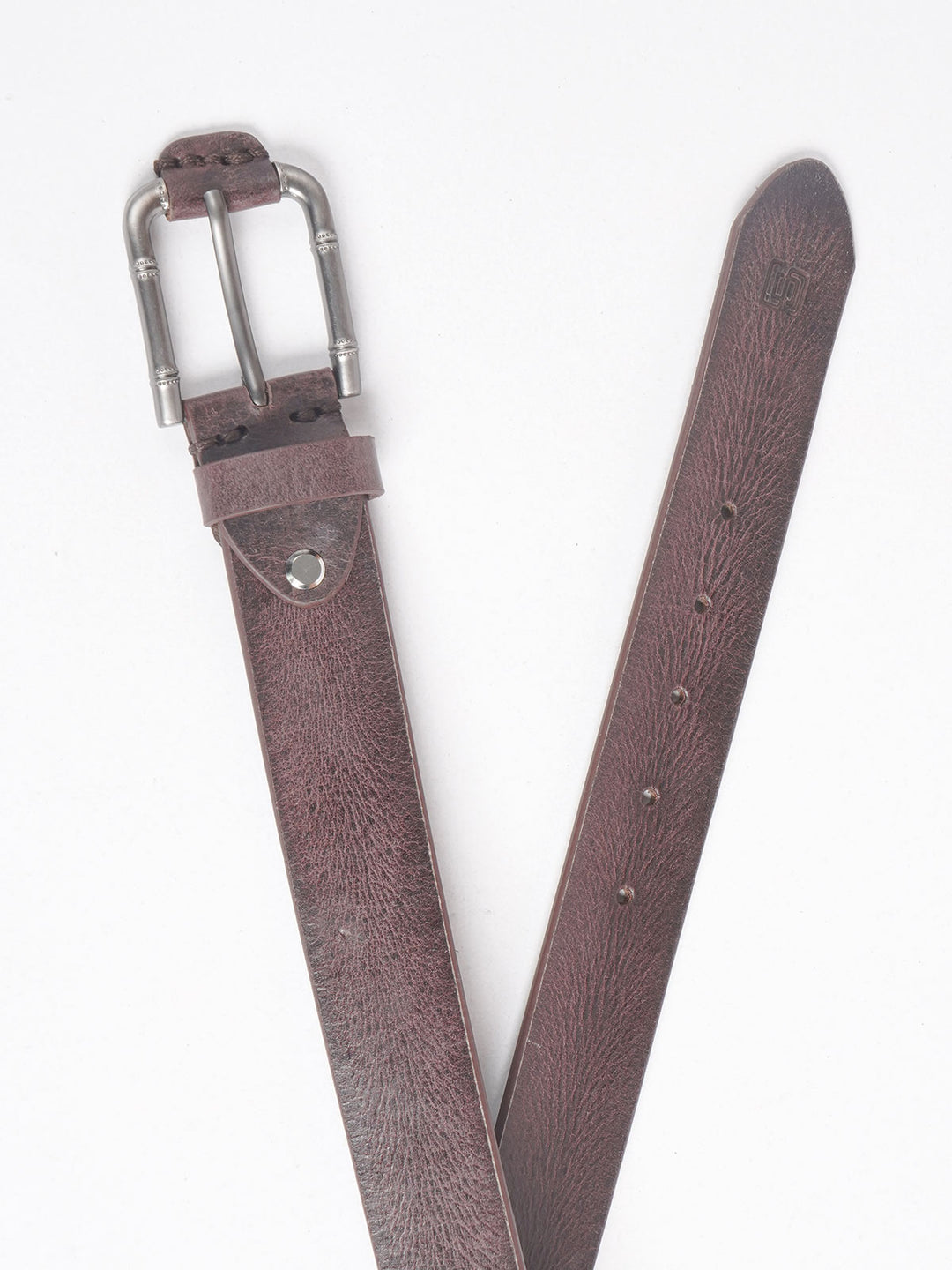 Maroon Natural Grain Leather Belt  (BELT-706)