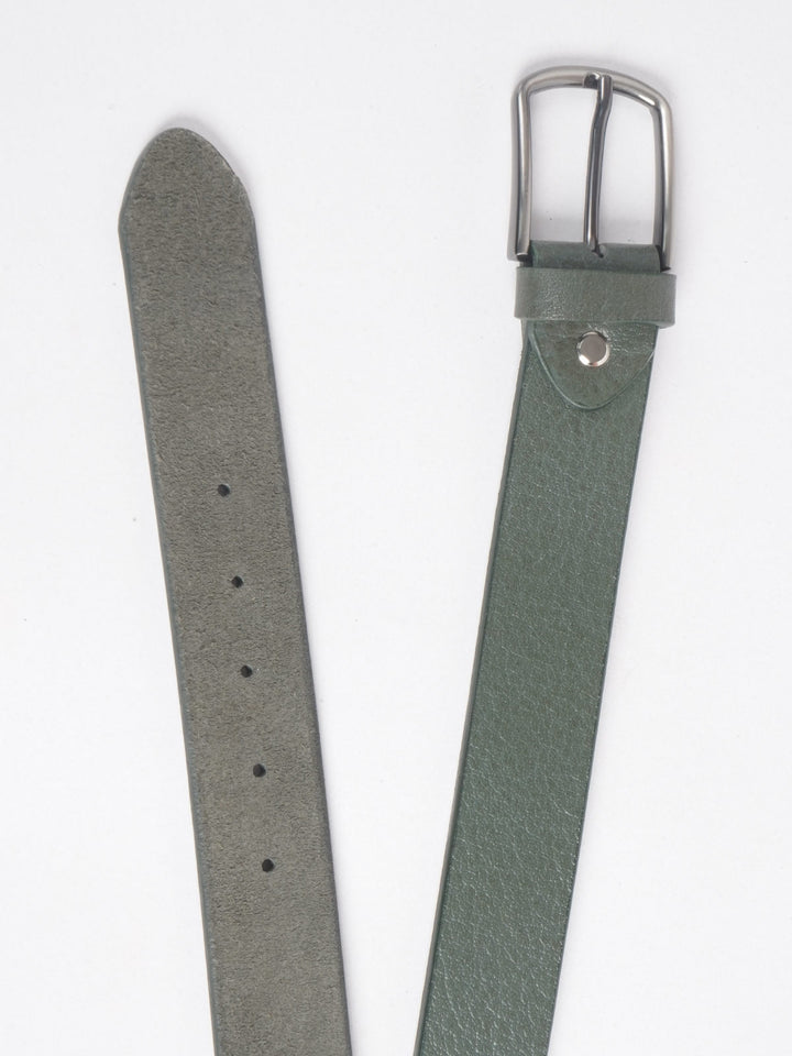 Green Textured Leather Belt  (BELT-709)