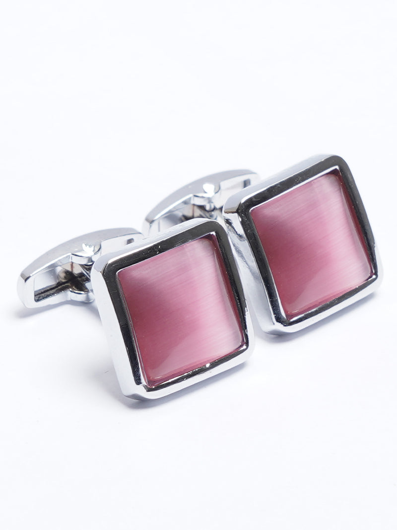 Silver Contrast Designer Cufflink (CUFFLINK-714)