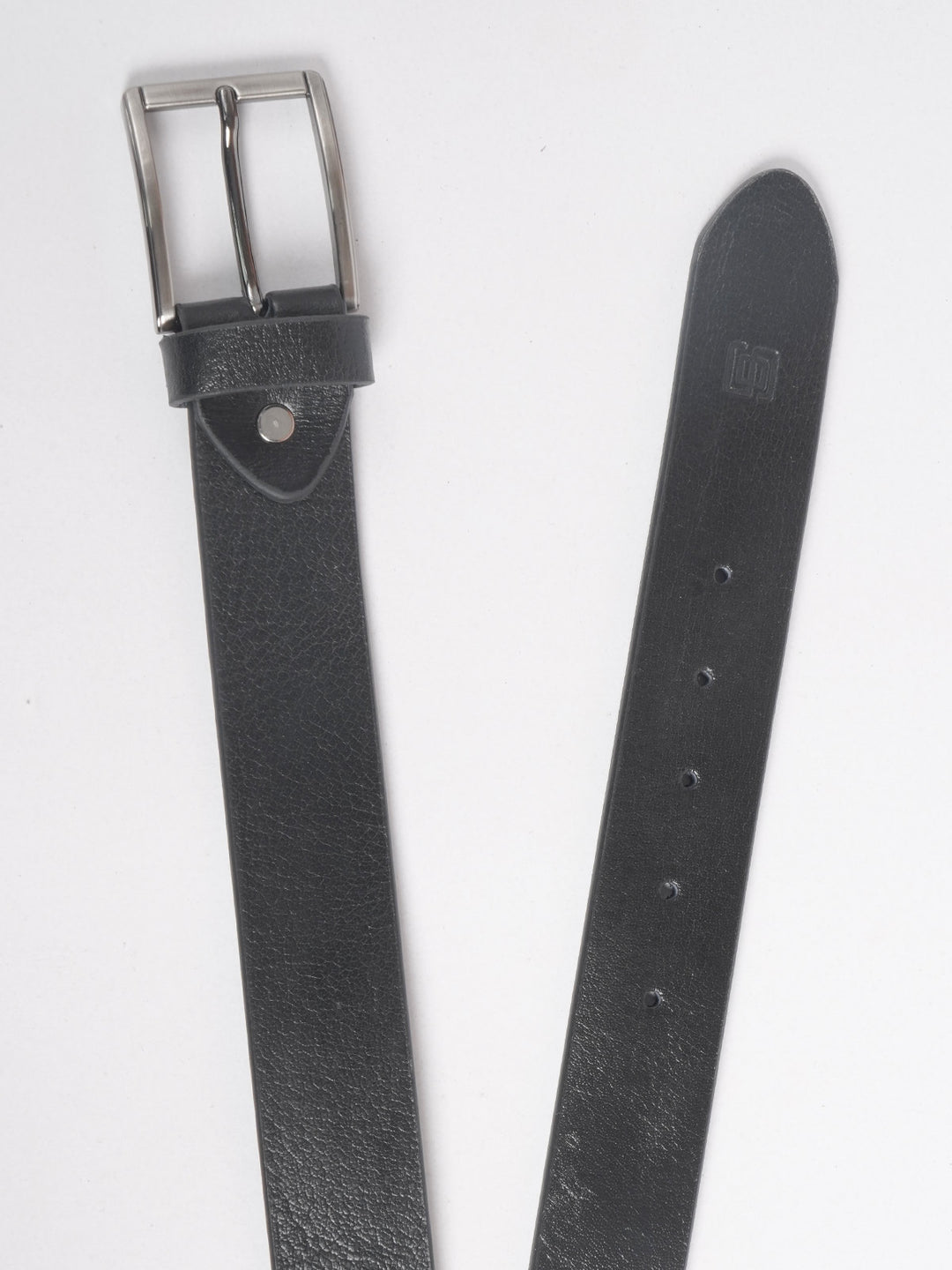 Black Self Textured Leather Belt  (BELT-714)