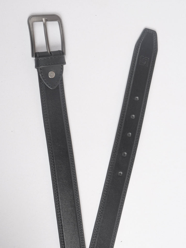 Black Plain Leather Belt  (BELT-719)