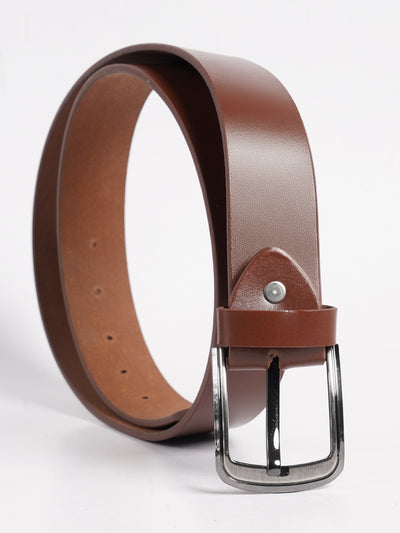 Mustard Plain Leather Belt (BELT-722)