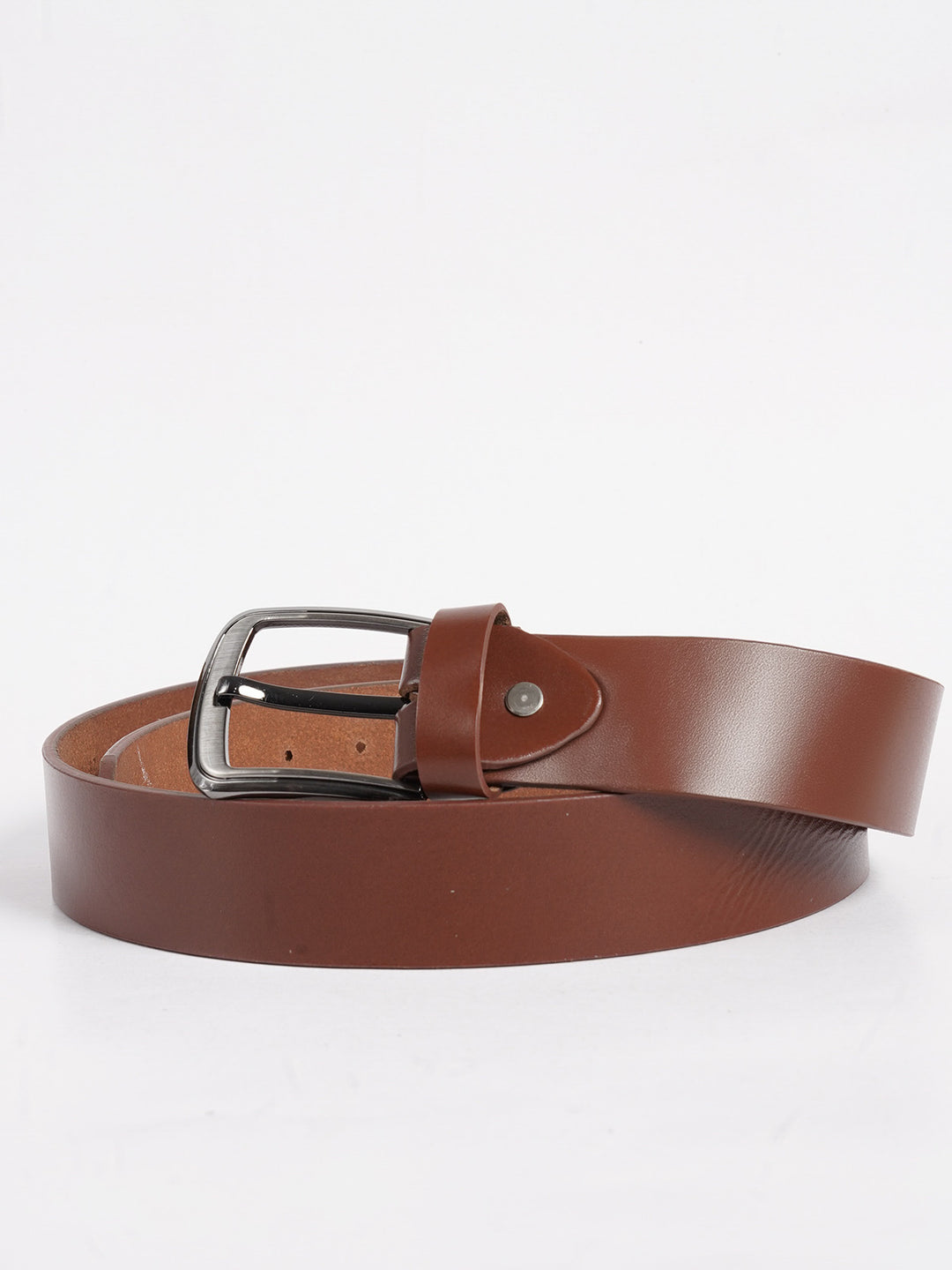 Mustard Plain Leather Belt (BELT-722)