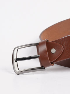 Mustard Plain Leather Belt (BELT-722)