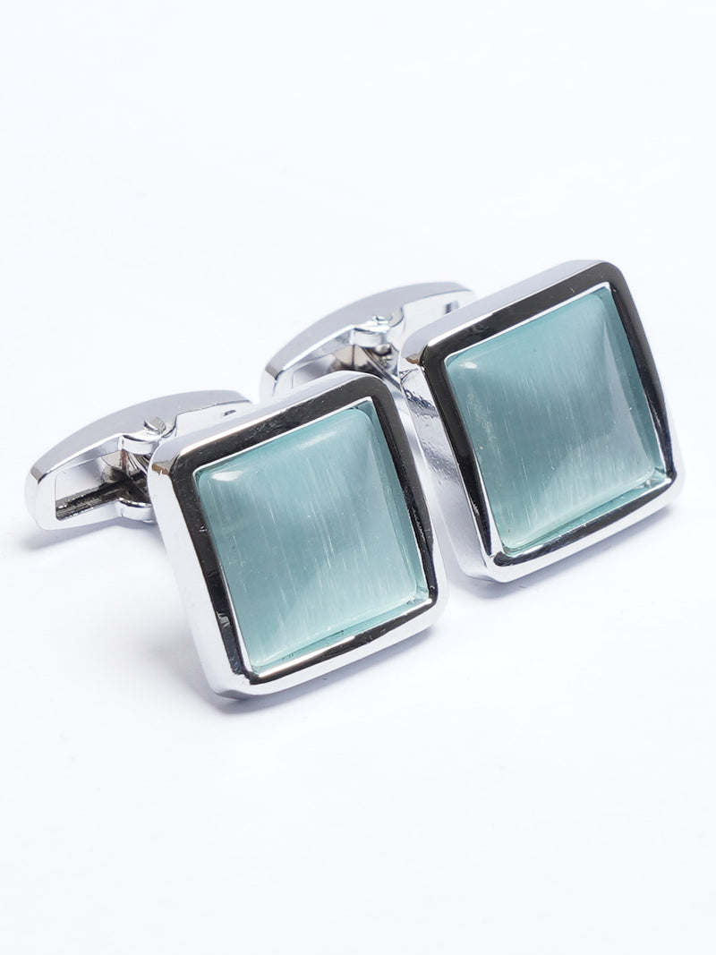 Silver Contrast Designer Cufflink (CUFFLINK-723)