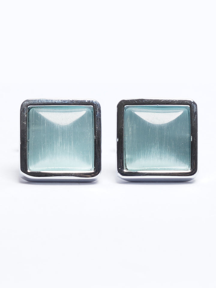 Silver Contrast Designer Cufflink (CUFFLINK-723)