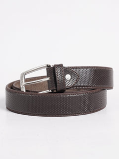 Brown Textured Leather Belt (BELT-724)