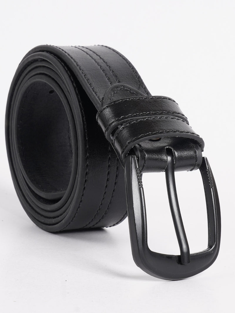 Black Self Leather Belt (BELT-725)