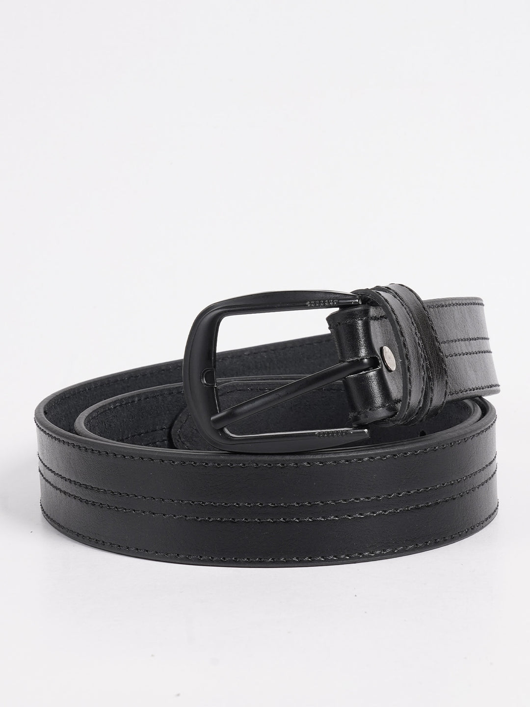 Black Self Leather Belt (BELT-725)