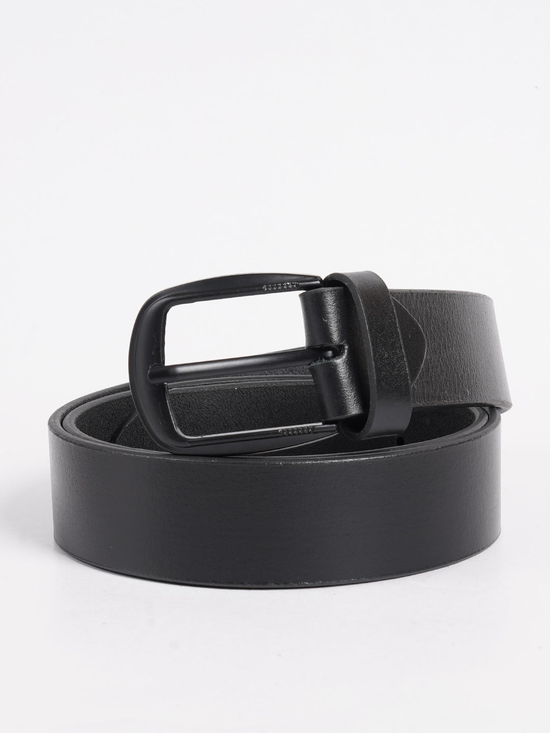 Black Self Leather Belt (BELT-726)