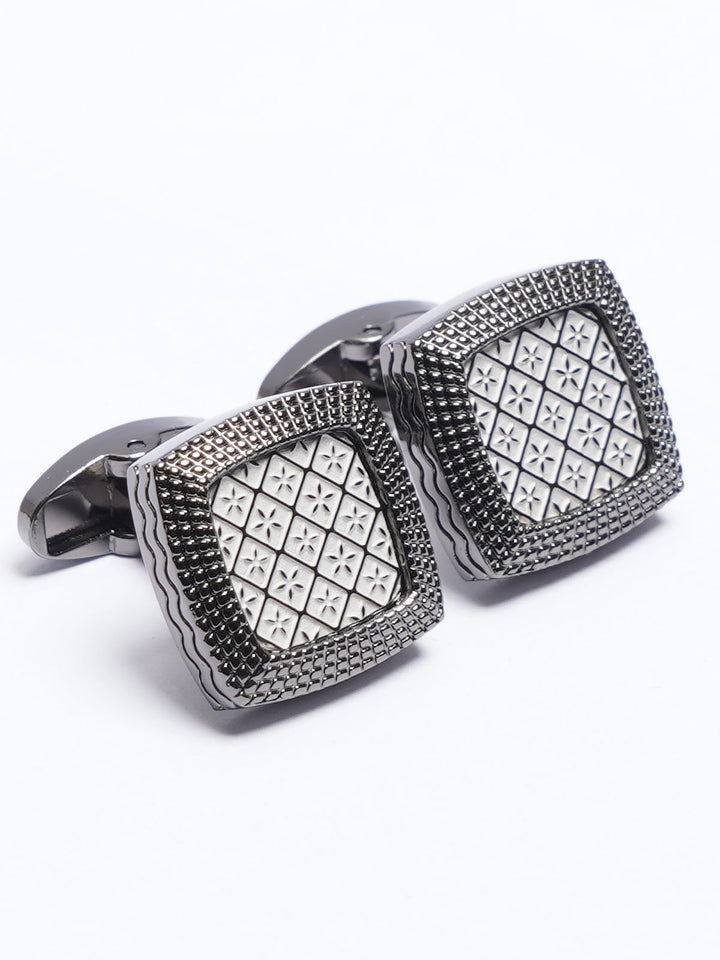 Grey Contrast Designer Cufflink (CUFFLINK-727)