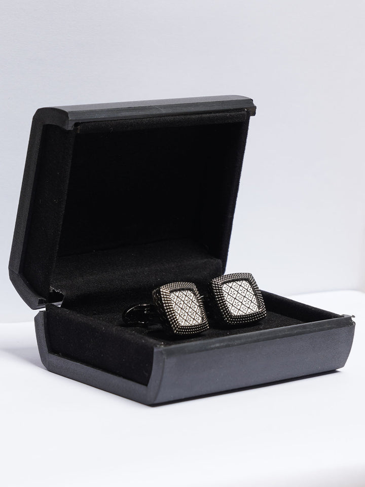 Grey Contrast Designer Cufflink (CUFFLINK-727)