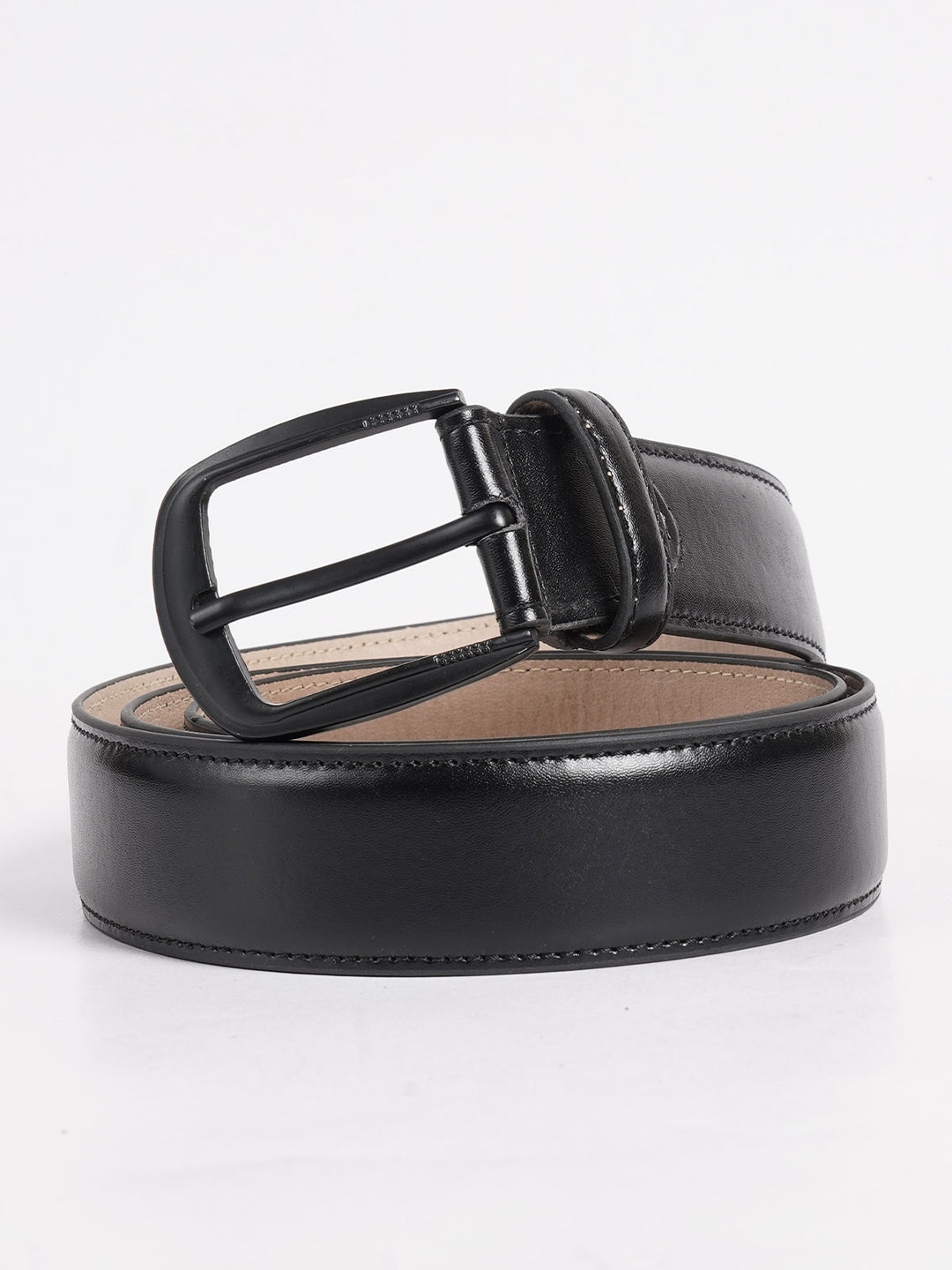 Black & Brown Plain Leather Belt (BELT-728)