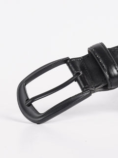 Black & Brown Plain Leather Belt (BELT-728)