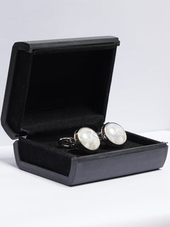 Silver Contrast Designer Cufflink (CUFFLINK-729)