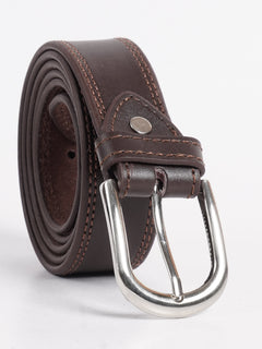 Brown Plain Leather Belt (BELT-730)