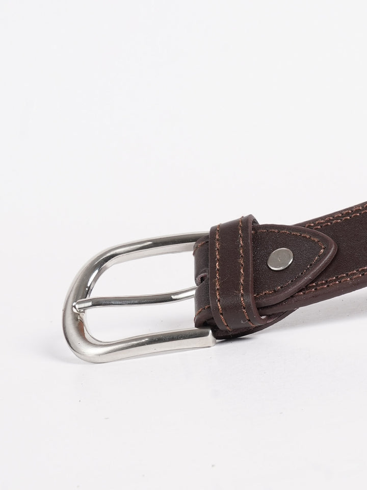 Brown Plain Leather Belt (BELT-730)