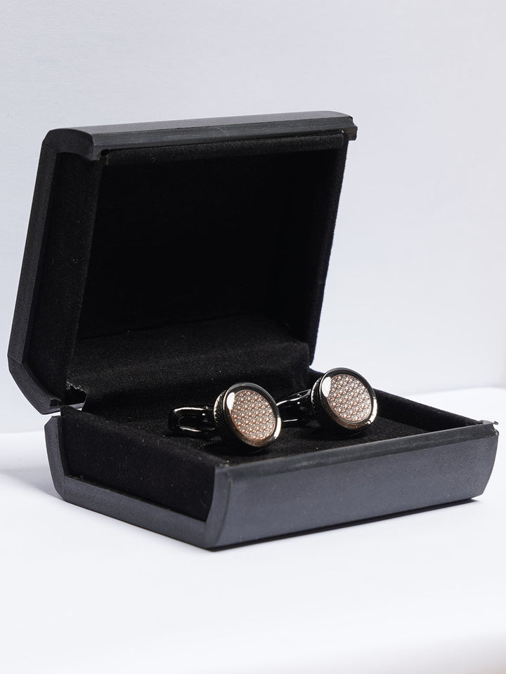 Grey Contrast Designer Cufflink (CUFFLINK-730)