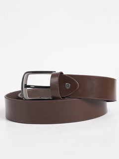 Brown Plain Leather Belt (BELT-731)