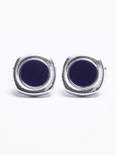 Silver Contrast Designer Cufflink (CUFFLINK-732)