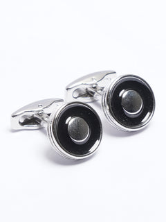 Silver Contrast Designer Cufflink (CUFFLINK-733)